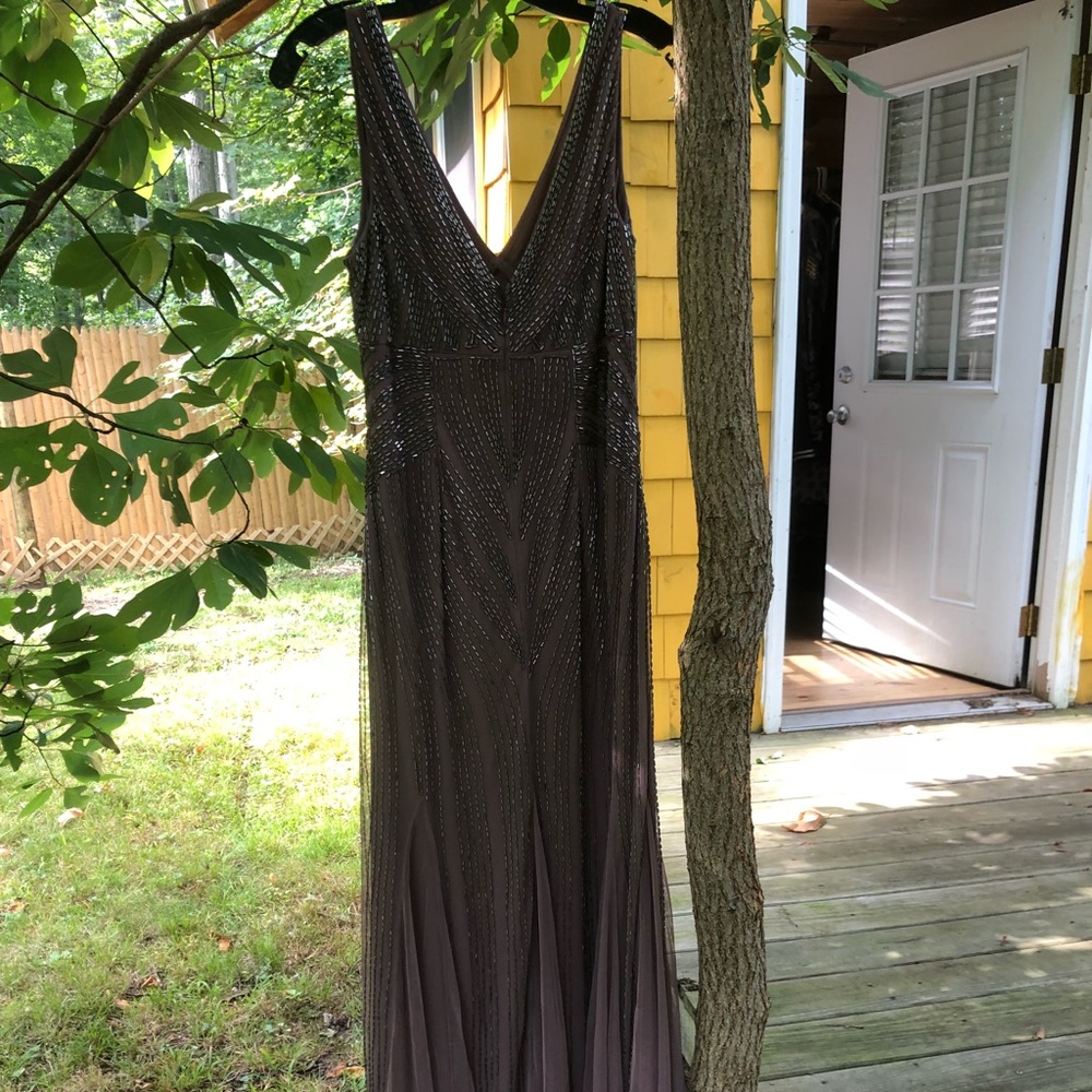Aiden Mattox size 10 Caramel Beaded Gown!